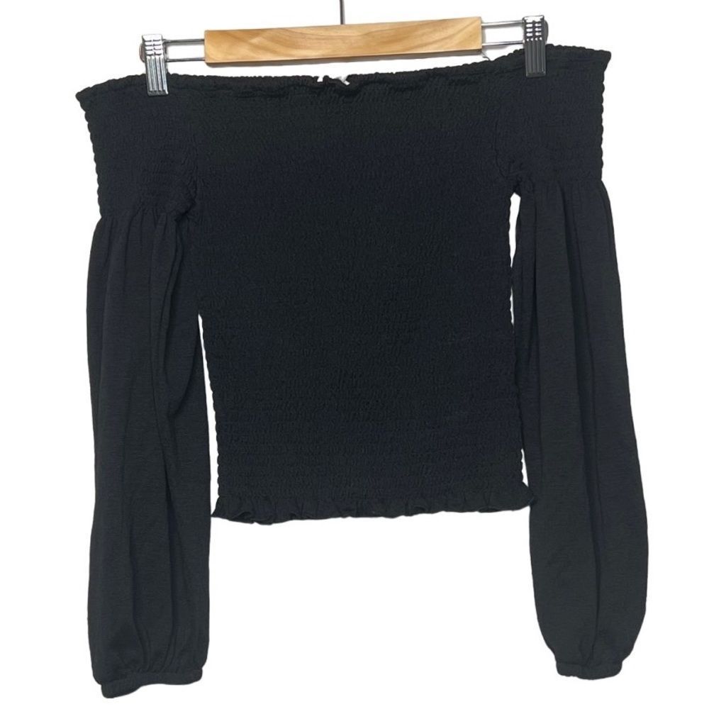 205 Collins Ribbed Off The Shoulder Blouse